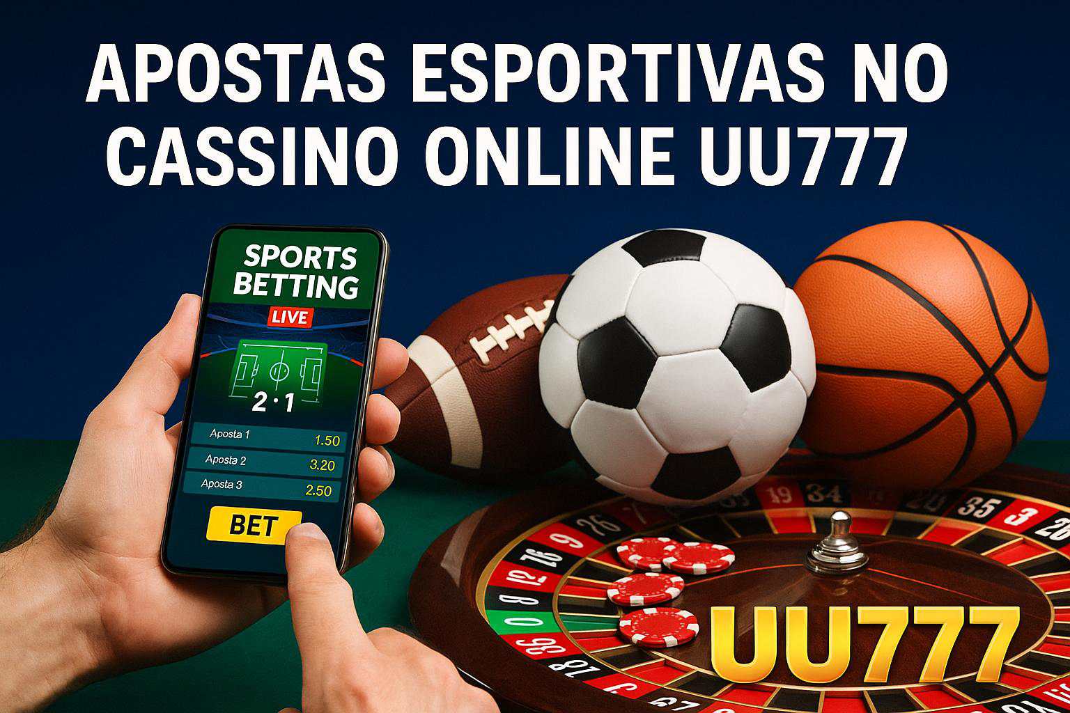 Aposte em apostas esportivas no cassino online UU777