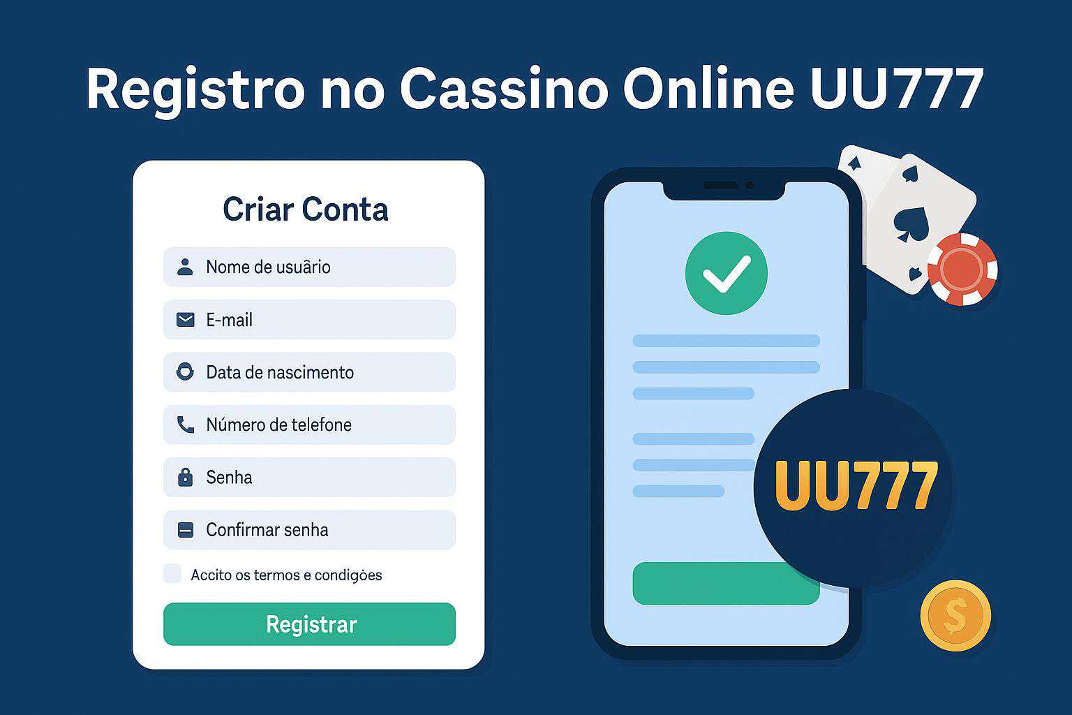 Não Perca tempo, o rRgistro na site UU777